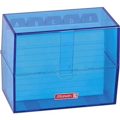 Afbeelding van Brunnen 102057033 Indexbox 12 x 9, 5 6, cm (voor A7 kaarten, polystyreen, azuur, kleurcode