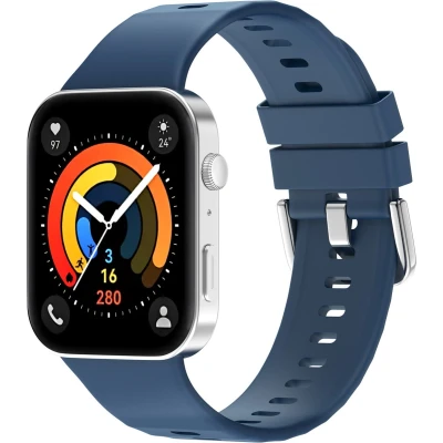 Afbeelding van imoshion Bandje Geschikt voor Huawei Watch Fit 3 Siliconen band gekleurde gesp met installatiehulp Blauw