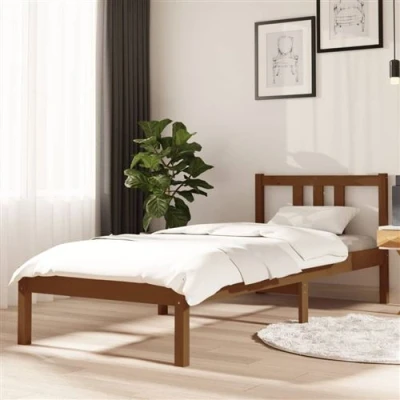 Afbeelding van vidaXL Bedframe massief hout honingbruin 75x190 cm