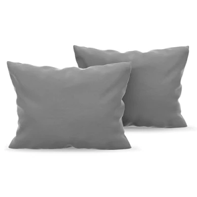 Afbeelding van Dreamzie Kussensloop, 30 x 50 cm, van microvezel, Oeko Tex gecertificeerd, zachte en geborstelde kussenhoes, perzikhuid, 2 stuks, antraciet