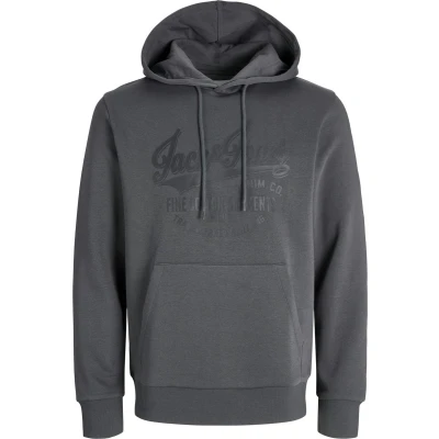 Afbeelding van Jack &amp; Jones Heren trui JJEADRIAN regular fit Grijs M Volwassenen Hoodie Capuchon Sweatshirt