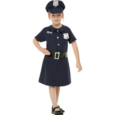 Afbeelding van FUNIDELIA Politie Kostuum voor meisjes Verkleedkleren 7 9 jaar (134 146 cm)