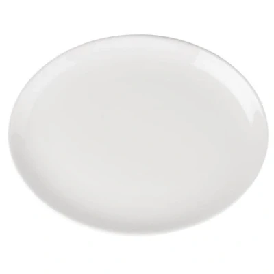 Image de Assiettes Creuses Ovales en Porcelaine Blanche 254(L)x197(l)mm Athena Hotelware x 12 Olympia Porcelaine197 254x29mm