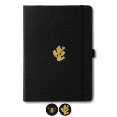 Afbeelding van Dingbats* Pro B5 Notitieboek Black Bee Stippen / Blanco