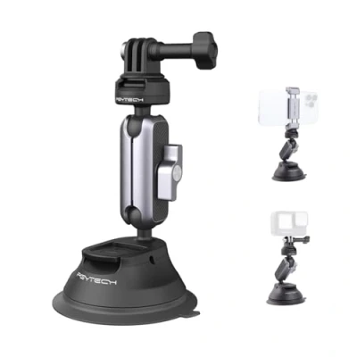 Afbeelding van PGYTECH CapLock Zuignaphouder compatibel met DJI OSMO Action 4/3/2, Gopro 11/10/9/8, Pocket 2, Insta360 ONE RS, R, X3, X2 standaard schroefdraadadapter 6,35 mm 20