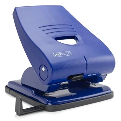 Afbeelding van Rapesco PF835PL2 835 P perforator met 2 gaten, voor 40 vellen, blauw