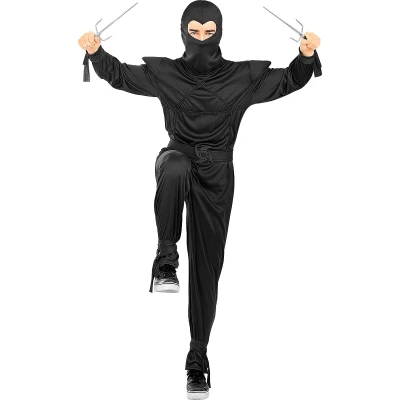Afbeelding van FUNIDELIA Ninja Kostuum voor mannen Maat: S M Zwart