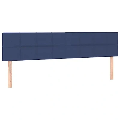 Afbeelding van Hoofdborden 2 st 90x5x78/88 cm stof blauw