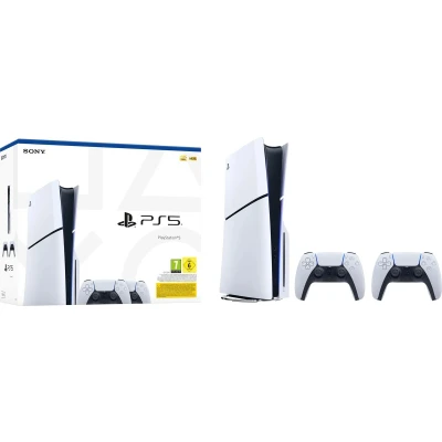 Afbeelding van PlayStation 5 Slim Disc Edition + Extra Controller Wit