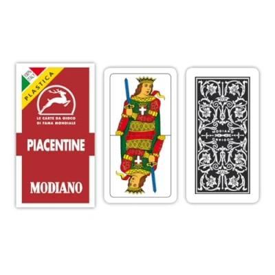 Afbeelding van MODIANO Piacentine 81/10 100% kunststof regionale speelkaarten
