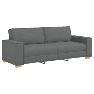 Afbeelding van vidaXL Driezitsbank 180 cm Stof Donkergrijs