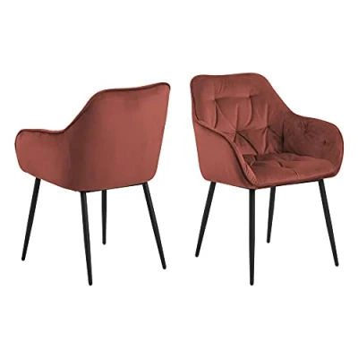 Afbeelding van Bendt Eetkamerstoel &#039;Loren&#039; Velvet, kleur Roze