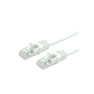 Image de VALUE Cordon de raccordement RJ 45 (M) pour 10 m UTP CAT 6a moulé, sans crochet blanc, RAL 9003