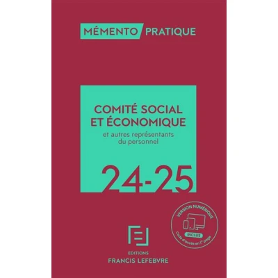 Image de Mémento CSE et autres représentants du personnel 2024 2025