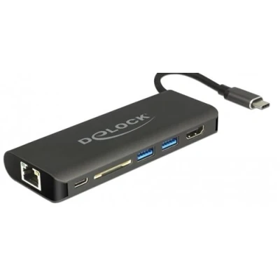 Image de Delock 87721 usb 3.0 (3.1 gen 1) type a noir hub &amp; concentrateur