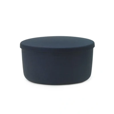 Afbeelding van Normann Copenhagen Hide Storage Poef 72 Cm Donkerblauw