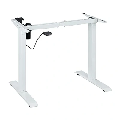 Afbeelding van Relaxdays tafelonderstel hoogte verstelbaar tafelframe elektrisch zit sta bureau frame wit