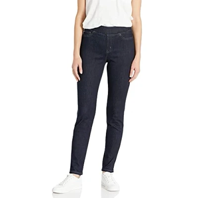 Image de Amazon Essentials Jegging extensible à enfiler pour femme (disponible en grande taille), rincé, taille 16 court