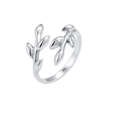 Afbeelding van Elli Nblatt Zweig Natur Ring, Dames, Maat: 54, Silber