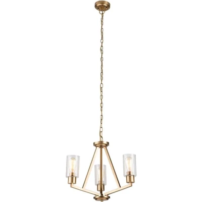 Afbeelding van Kichler LED Kroonluchter 3X E27 Max 60W Dimbaar Natural Brass