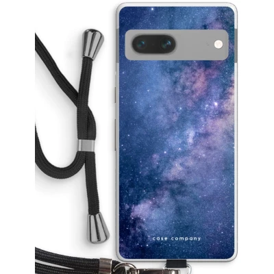 Afbeelding van Case Company® hoesje met Koord geschikt voor Google Pixel 7 Nebula Telefoonhoesje Zwart Bescherming aan alle Kanten en Over de Schermrand