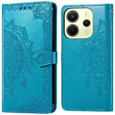 Afbeelding van imoshion Mandala Bookcase voor de Xiaomi Redmi Note 14 (4G) Turquoise