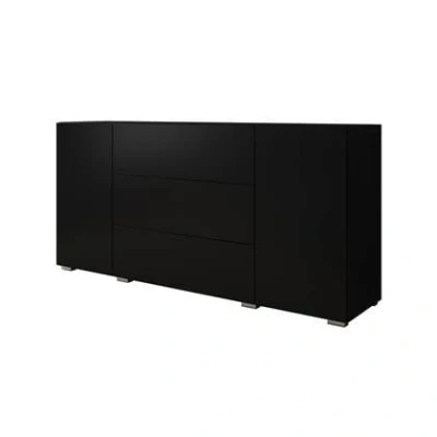 Afbeelding van Meubella Dressoir Bonzo Mat Zwart 150 cm