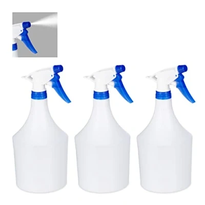 Afbeelding van Relaxdays plantenspuit binnen 3 stuks á 1 liter verstuiver planten spuitfles blauw