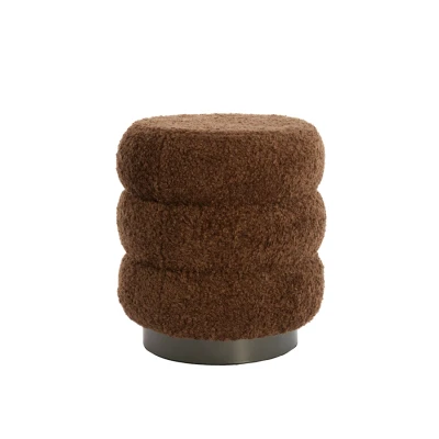 Afbeelding van Light &amp; Living Poef JOBBI Ø40x45cm Bruin