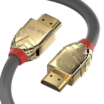 Image de Lindy Gold Line Standart with Ethernet Câble HDMI avec mâle pour 10 m triple blindage gris support 4K