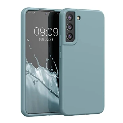 Afbeelding van kwmobile telefoonhoesje geschikt voor Samsung Galaxy S22 Plus Hoesje met siliconen coating Smartphone case in antieksteen