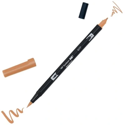 Afbeelding van Tombow ABT dubbele brushpen saddle brown 977