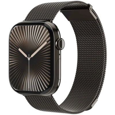 Afbeelding van Vonmählen Milanesearmband 2 für Apple Watch 42/44/45/49mm Granite Grey (Roestvrij staal, Watch), Horlogebandjes, Grijs