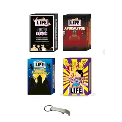 Afbeelding van Set van 4 extensies in het Frans Smile Life Apocalypse + Trash Girl Power nieuwe formule 1 blumie decap