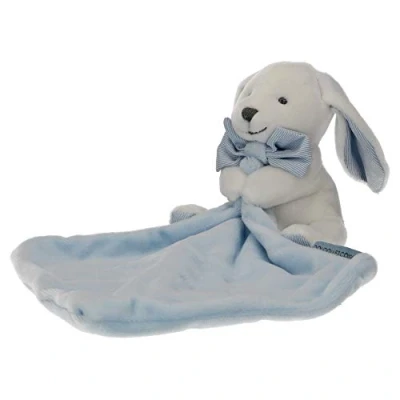 Image de Doudou Lapin avec mouchoir et Compagnie Bleu