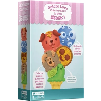 Afbeelding van Asmodee Exploding Kittens Gelato Loco gezelschapsspel spel voor kinderen en familie vanaf 4 jaar 2 tot 5 spelers 10 minuten Franse versie