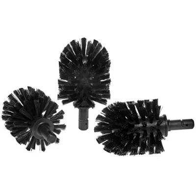 Afbeelding van KEUCO Toiletborstelkoppen, 12,7 x 6,7 cm, zwart, 3 stuks