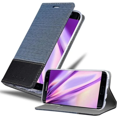 Afbeelding van Cadorabo Hoesje geschikt voor Samsung Galaxy S7 EDGE in DONKERBLAUW ZWART Beschermhoes met magnetische sluiting, standfunctie en kaartvakje Book Case Cover Etui