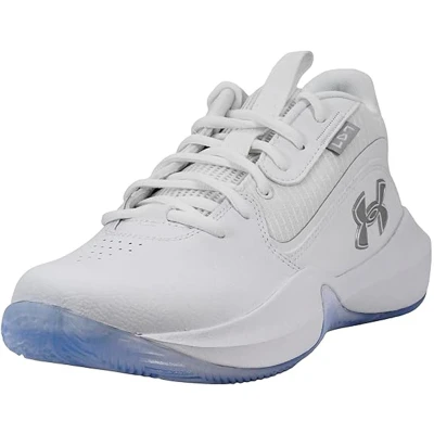 Afbeelding van Under Armour Court Performance Lockdown Basketbalschoenen white, Maat: 45.5, White Leer/ synthetisch