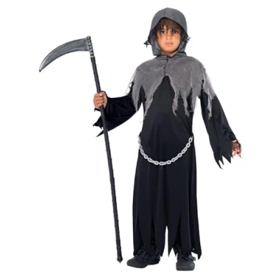 Afbeelding van &quot;Magere Hein kostuum voor kinderen Halloween Kinderkostuums 152/158&quot;
