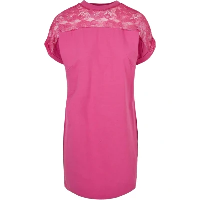 Afbeelding van Urban Classics Ladies LACE TEE Dress Jurk, Dames, Maat: XS, Brightviolet