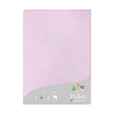 Afbeelding van Clairefontaine 24152C Etui met 25 vellen, formaat A4 (21 x 29,7 cm), 210 g/m², lila, uitnodigingspapier, evenementen en correspondentie, premium papier