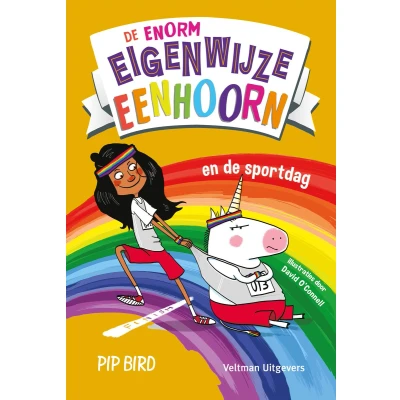 Afbeelding van de enorm eigenwijze eenhoorn en sportdag