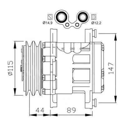 Afbeelding van Compressor, airconditioning NRF 32207