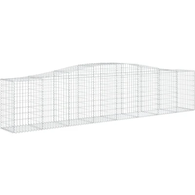 Afbeelding van vidaXL Schanskorf gewelfd 400x50x80/100 cm gegalvaniseerd ijzer