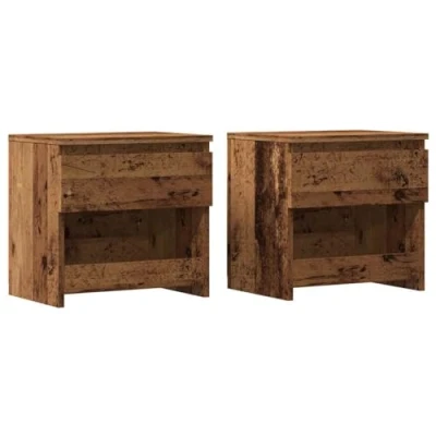 Afbeelding van vidaXL Nachtkastjes 2 st 40x30x39 cm bewerkt hout oud houtkleurig