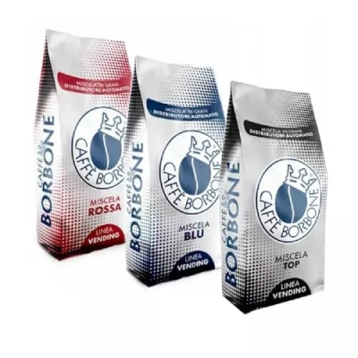 Afbeelding van Trio Koffiebonen Caffè Borbone mix rood, blauw en top 1 kg x 3