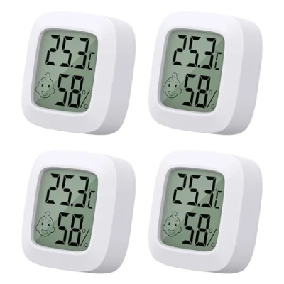 Afbeelding van Yomisee LCD thermometer, mini binnenthermometer, hygrometer, digitale hygrometer voor babykamer, woonkamer, kantoor