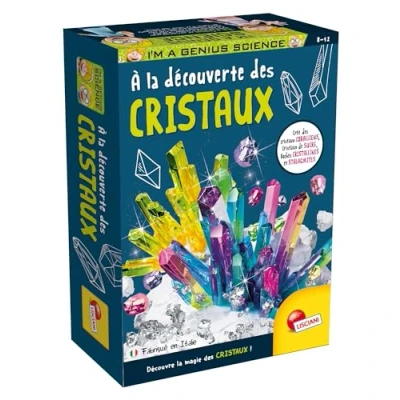 Afbeelding van Lisciani I&#039;M A GENIUS ontdek kristallen voor kinderen vanaf 8 jaar set wetenschappelijke experimenten creatie van kleurrijke suikerkristallen magie kristallisatie gemaakt in Italië