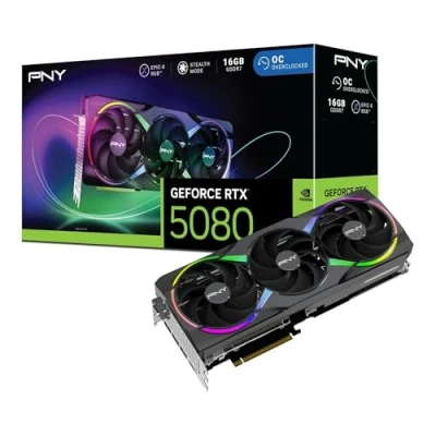 Afbeelding van PNY GeForce RTX™ 5080 16GB ARGB OC Triple Fan DLSS 4 grafische kaart